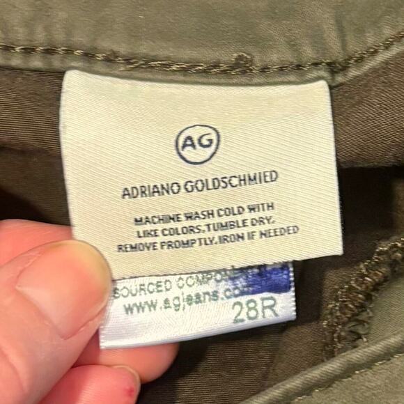 AG Adriano Goldschmied Super Skinny Ankle Pant 28R Green Irregular - Picture 8 of 9